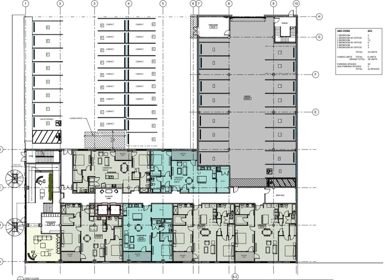 Ground floor plan of W Lofts